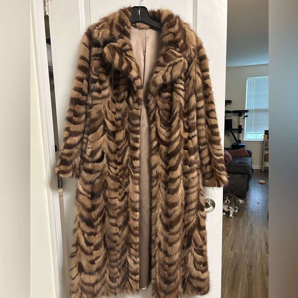 Full length vintage fur coat